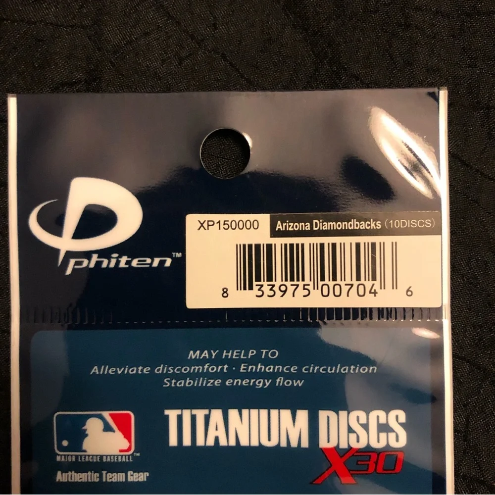 2008 Officially Licensed MLBP Arizona Diamondbacks - Phiten X30 Titanium Discs